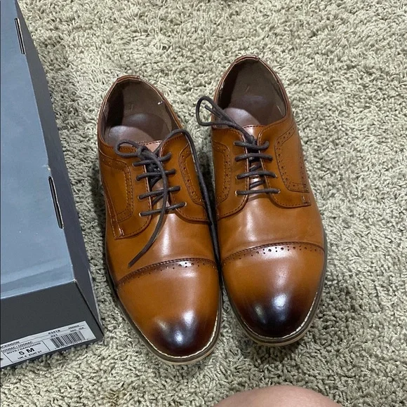 Stacy Adams Brown Leather Oxford Shoes - Picture 1 of 1